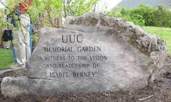 Stone at Garden Entrance